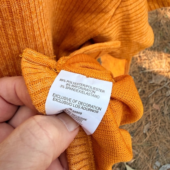 Mustard Yellow V-Neck Sweater - Picture 3 of 3